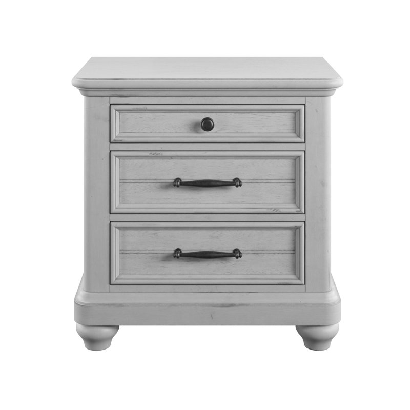 3-Drawer Nightstand With USB