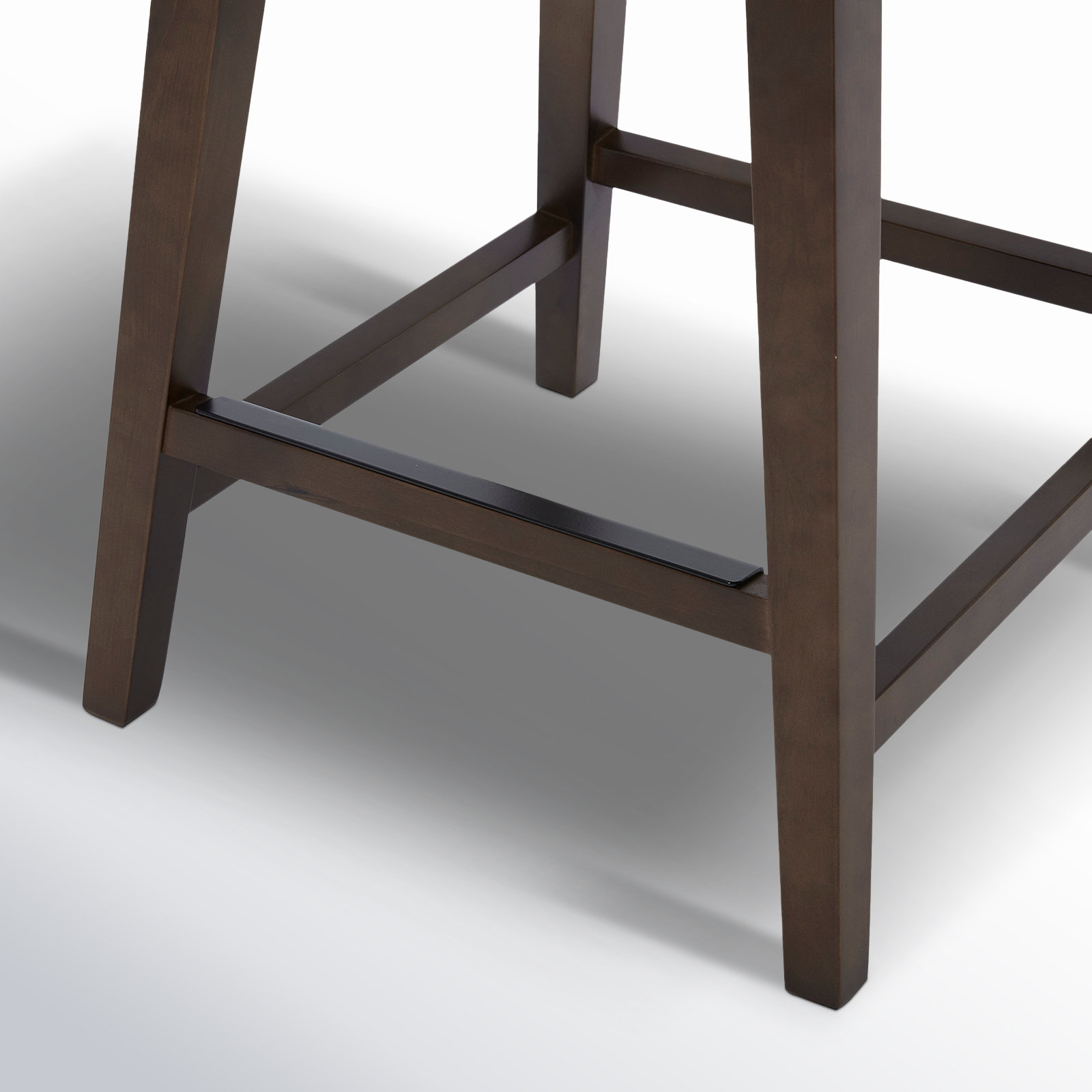 Zahara 26" Upholstered Swivel Counter Stool, Nathan Gray Heathered/Walnut, Bar Stool (30” Seat Height)