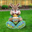 « pâques », lapin de jardin en bois