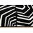 Florence Zebra Striped Blocked Black White Area Rug-1632307051