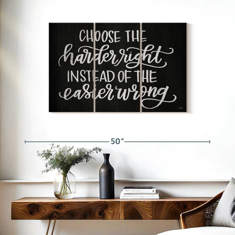 Tergel Choose The Harder Right, 24" H x 38" W