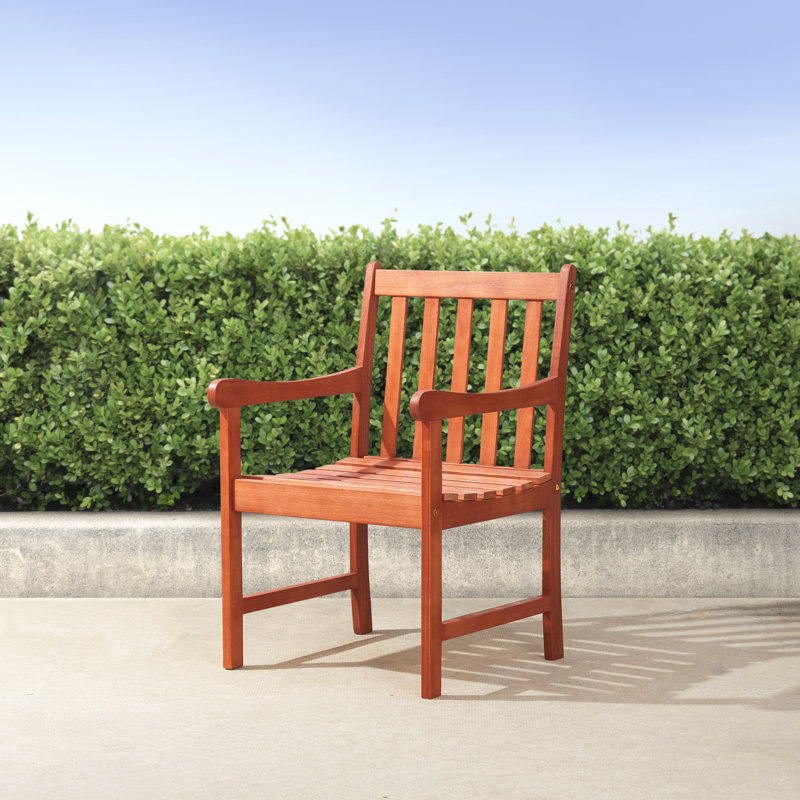 Fauteuil de patio en eucalyptus Jayslin