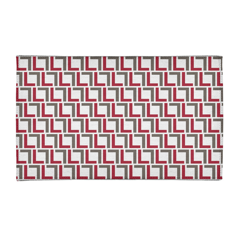 Geometric Indoor Rug, Rectangle 4' x 6'