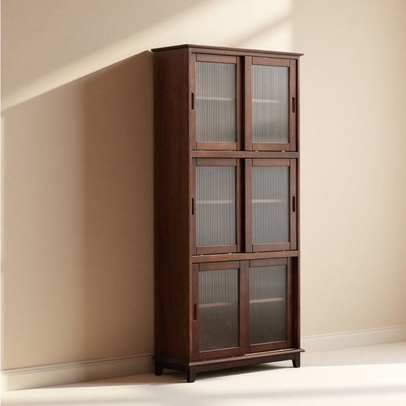 Bibliothèque simple en bois, (6 tablettes) H 76,38 po x l 40,16 po x P 13,39 po, Marron foncé