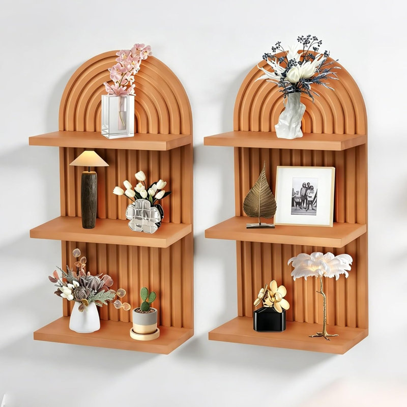 Tablettes murales flottantes bohémiennes, 2 pièces