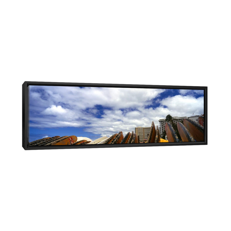 « honolulu, oahu, hawaii », reproduction de photo sur toile, H 20 po x l 60 po x P 1,5 po, Cadre noir