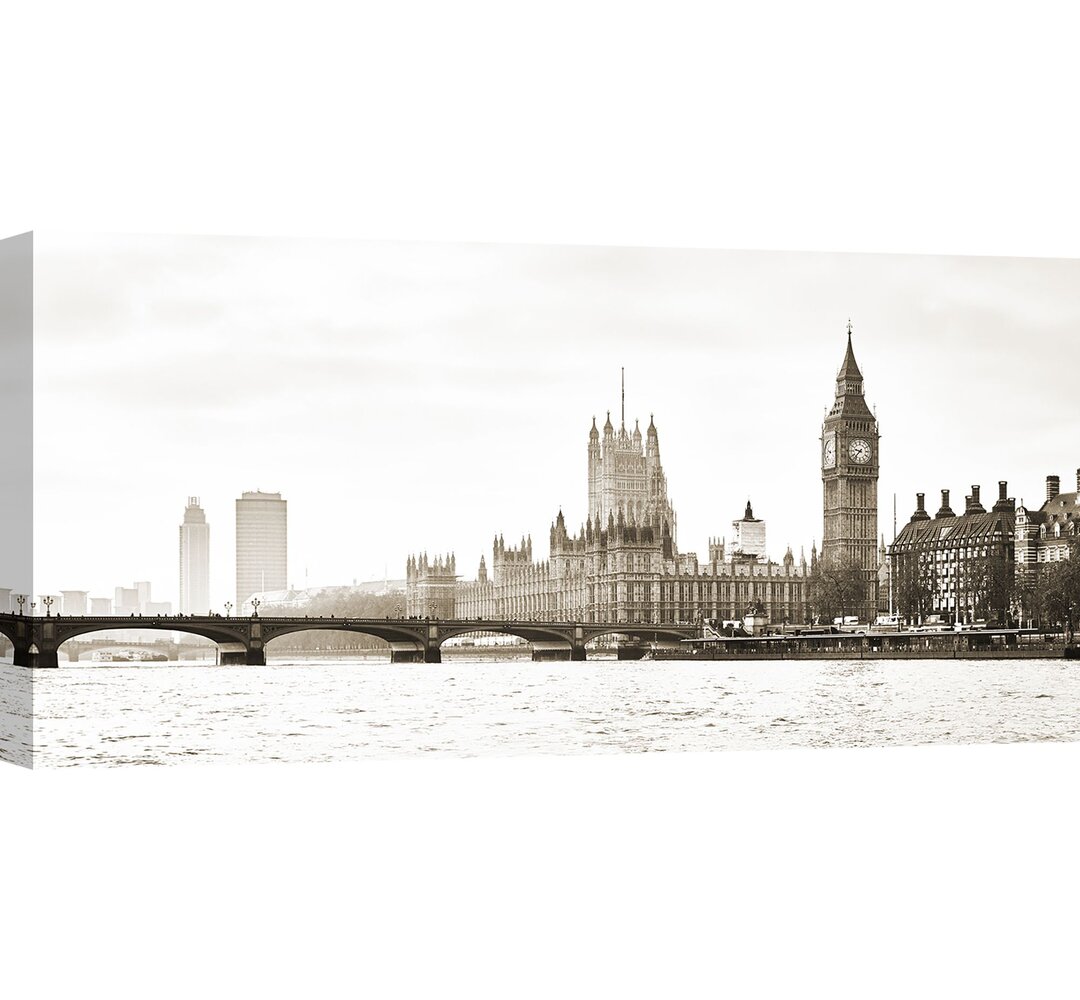 Leinwandbild Blick auf die Houses of Parliament und Westminster Bridge, London