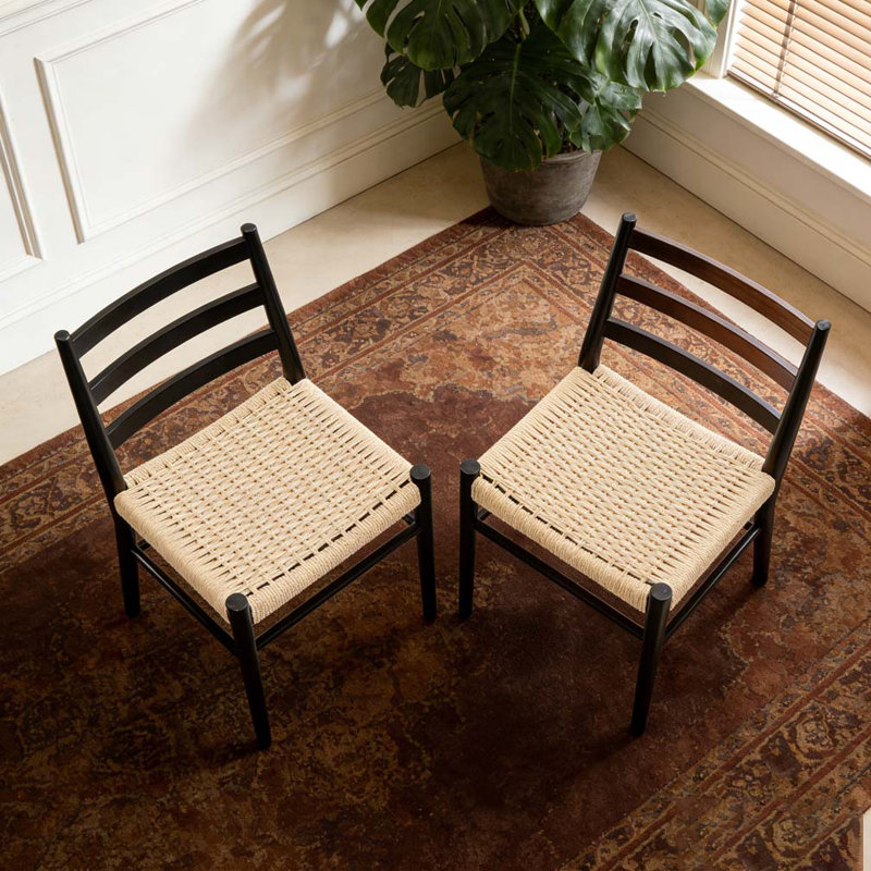 Dining Chairs Set, Beige / Black