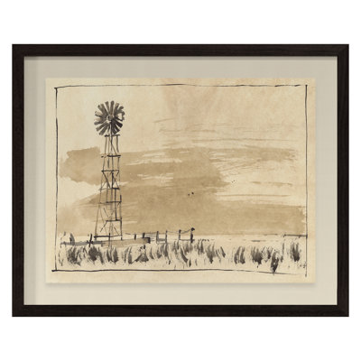 "Rurales études 15" par PC Ngo - reproduction sur papier avec cadre flottant