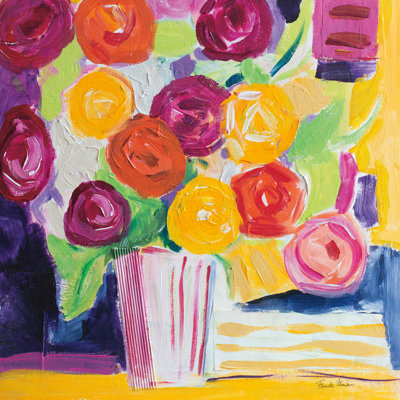 Posies by Farida Zaman - Wrapped Canvas Painting