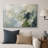 Abstract Green Blue Composition Artwork, Modern Living Room Pictures, Framed Canvas Giclee Print Wall Art-126054362-126054368