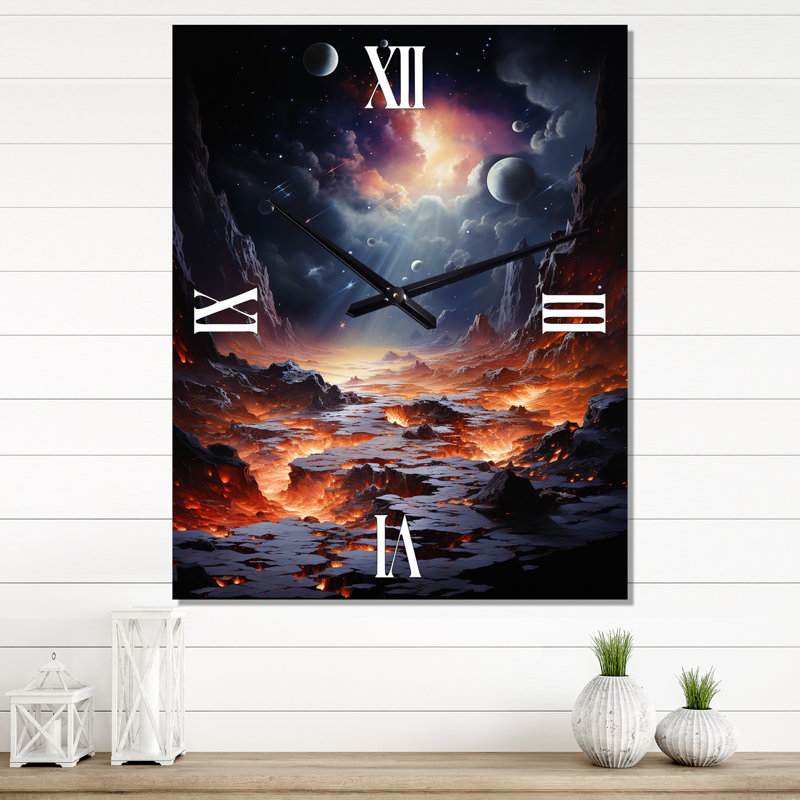 Horloge murale Jaycek - Asteroids, Grand