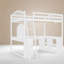Lit mezzanine avec rangement, lit double en bois aggloméré moderne et compact pour la maison