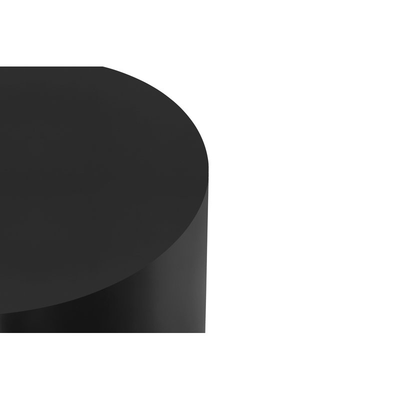 Spencer Round Side Table Black, Matte Black