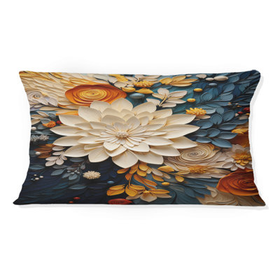 Coussin Orange Botanical Whirlwind IV - Abstract Botanicals