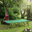 Lit de camp pliant pour 2 personnes pour adultes, lit de camp portatif extérieur extra large 50 "avec sac de transport, lit de camping surélevé, randonnée sur la plage, vert-1681789738