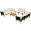  Garden Lounge Set Solid Acacia Wood & Rope Sofa Outdoor Furniture Patio-810317675-810317669