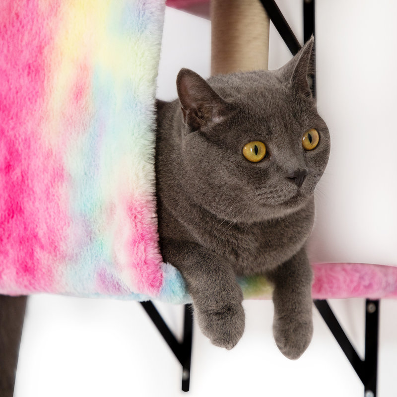Tablettes murales pour arbre à chat, Rose