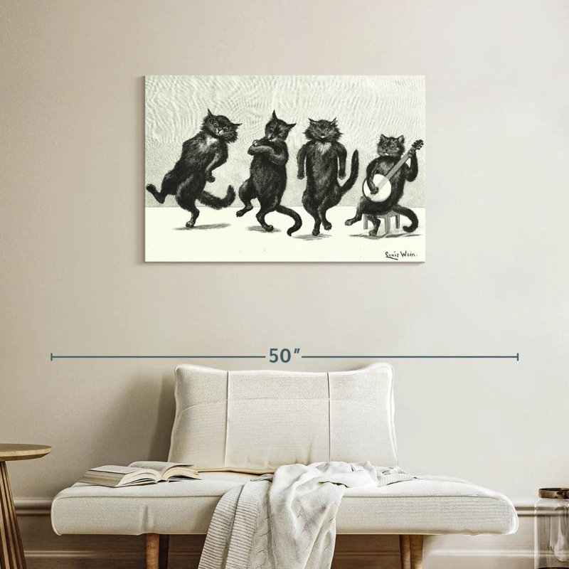 Brampt Cats Dancing, 24" H x 36" W