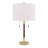 Aspen Brass Wood Table Lamp