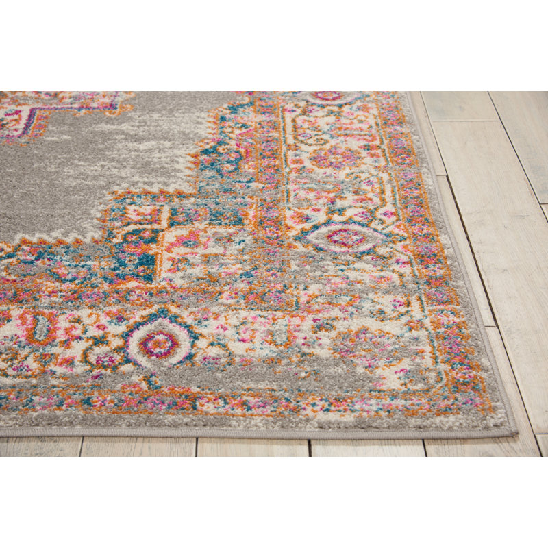 Geomar Grey Rug, Rectangle 201 x 290cm