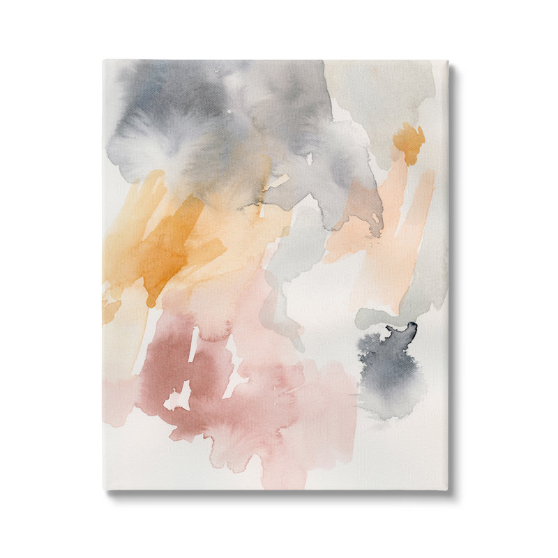 «Soft Pastel Watercolor Pastiche» par Victoria Barnes - peinture sur toile tendue, H 40 po x l 30 po x P 1,5 po