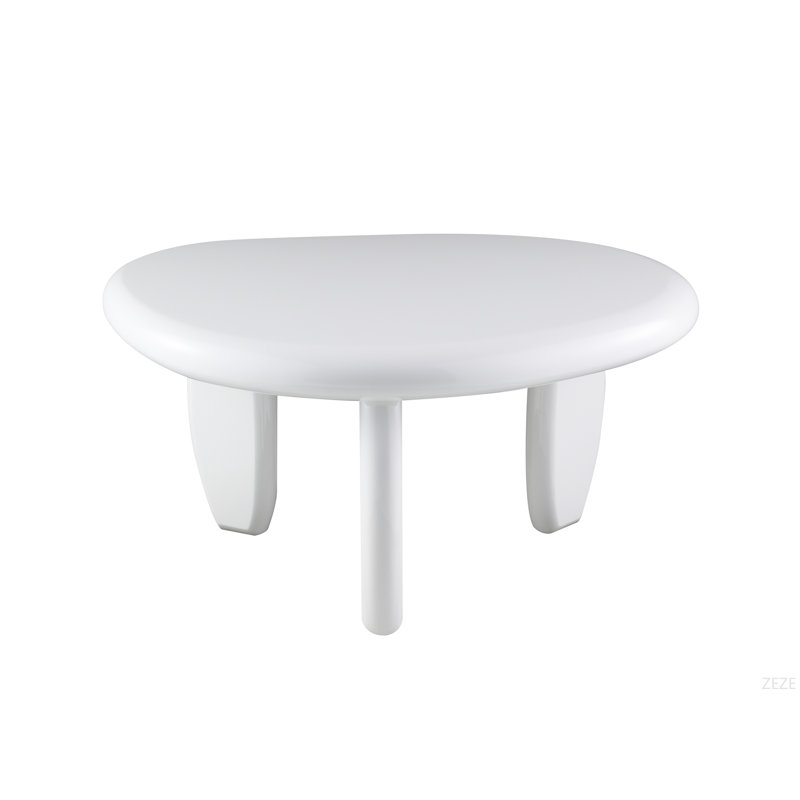Table de bout blanche ultrabrillante