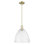 Arcadia - Bristol - Mini-luminaire suspendu 1 tige 12 po - Finition laiton antique - Abat-jour granuleux