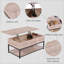 Table basse à 4 pieds avec rangement Lift Top