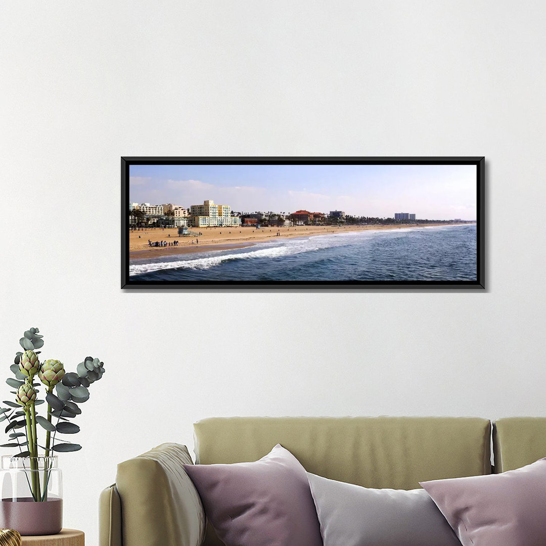 " Surf On The Beach, Santa Monica Beach, Santa Monica, Los Angeles County, California, USA " by Panoramic Images Ebern Designs 