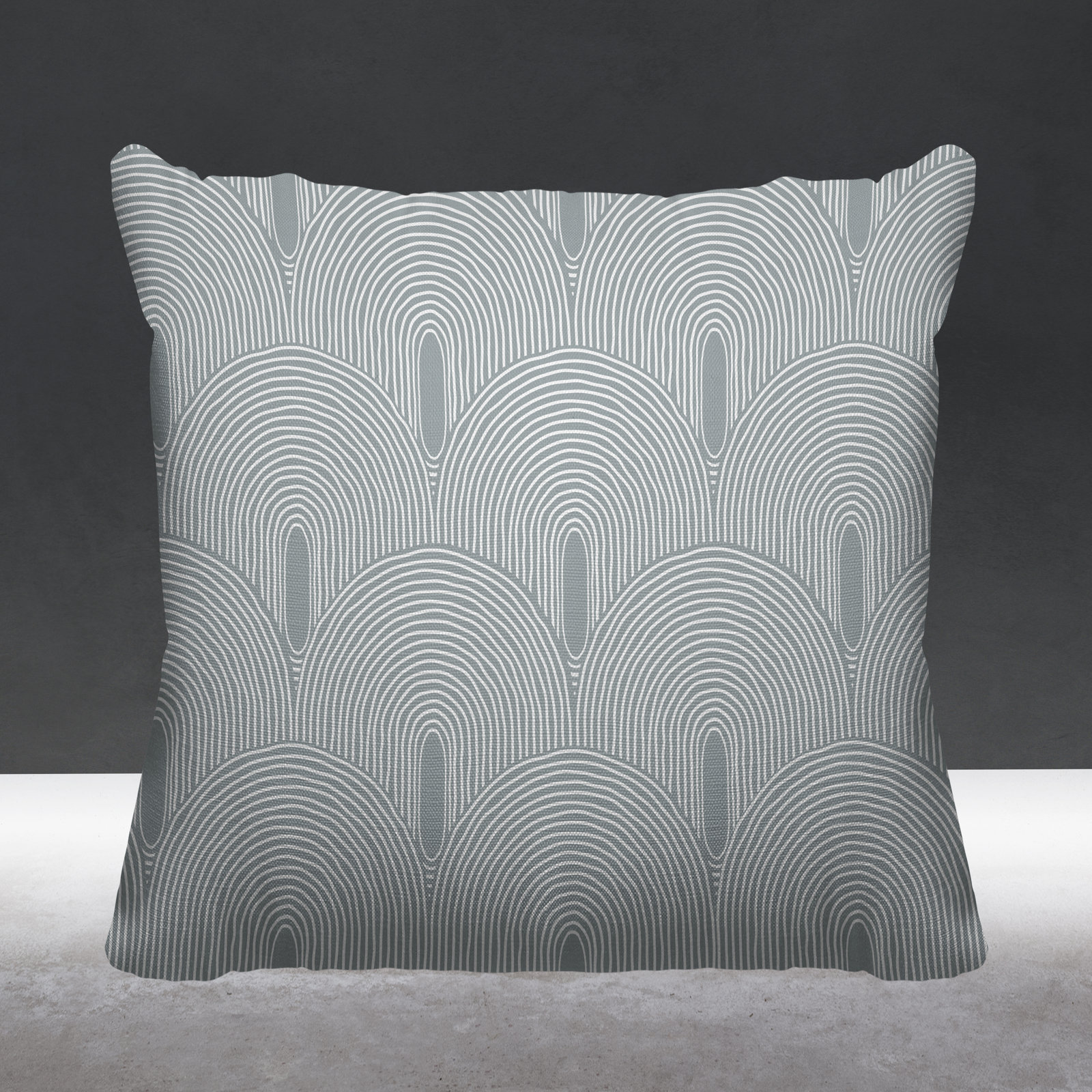 Limpo Indoor/Outdoor Throw Pillow, 18" x 18", Gray