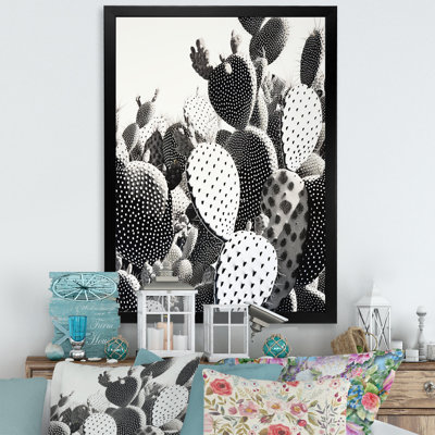 «Black White Minimalisme Cactus I» sur toile