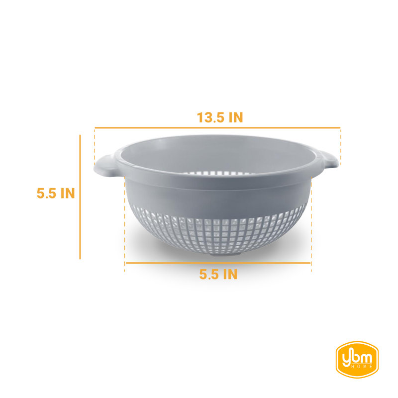 Passoire en plastique rond profond ybm home, Gris