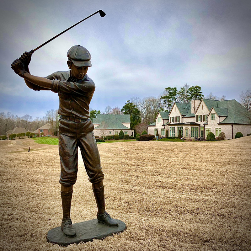 Golfer Statue