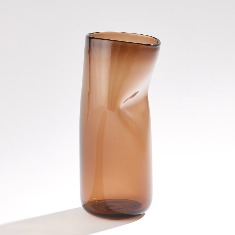 Vase Contour, Tabac, H 15 po x l 7,25 po x P 6,75 po