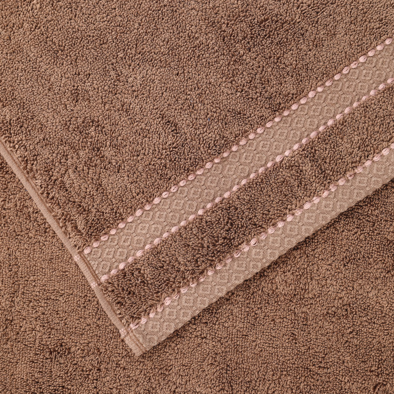 Ensemble de serviettes 12 pièces en coton égyptien Giza, Chocolat