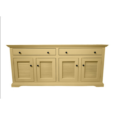 Savannah Traditional Solid Wood 80" Sideboard Buffet with shutter doors by Red Barrel Studio