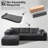109" Corduroy Sleeper Sofa, Modular Compression Sectional Sofa Bed with Pillows, No Assembly Required-1275964936