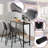 Matthys Swivel Upholstered Velvet Counter Stool with Steel Frame
