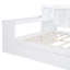 Lit de jour double en bois avec 3 tiroirs, ports USB et bureau