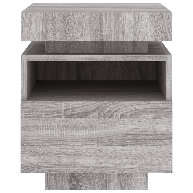 Bouyer 39cm W Bedside Table, Grey Sonoma