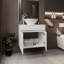 Meuble-lavabo de salle de bain avec lavabo, 2 portes, blanc-993810058