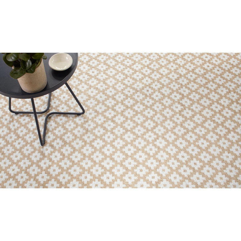 Samode Khaki Handwoven Indoor/Outdoor Rug, Rectangle 2' x 3'