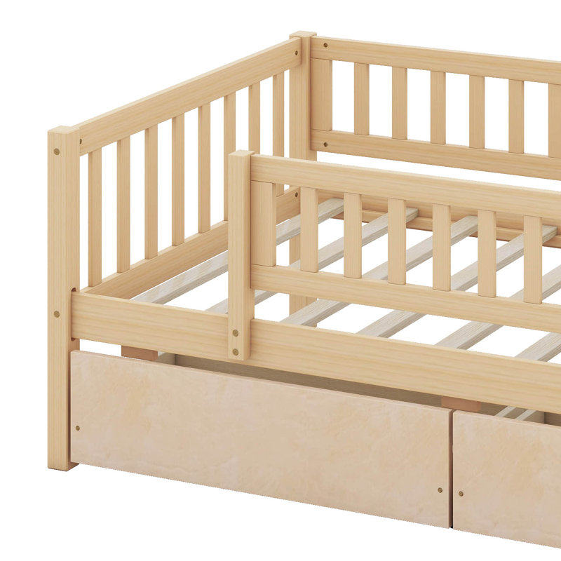 Borremans Twin 2 Drawer Slats Daybed, Natural