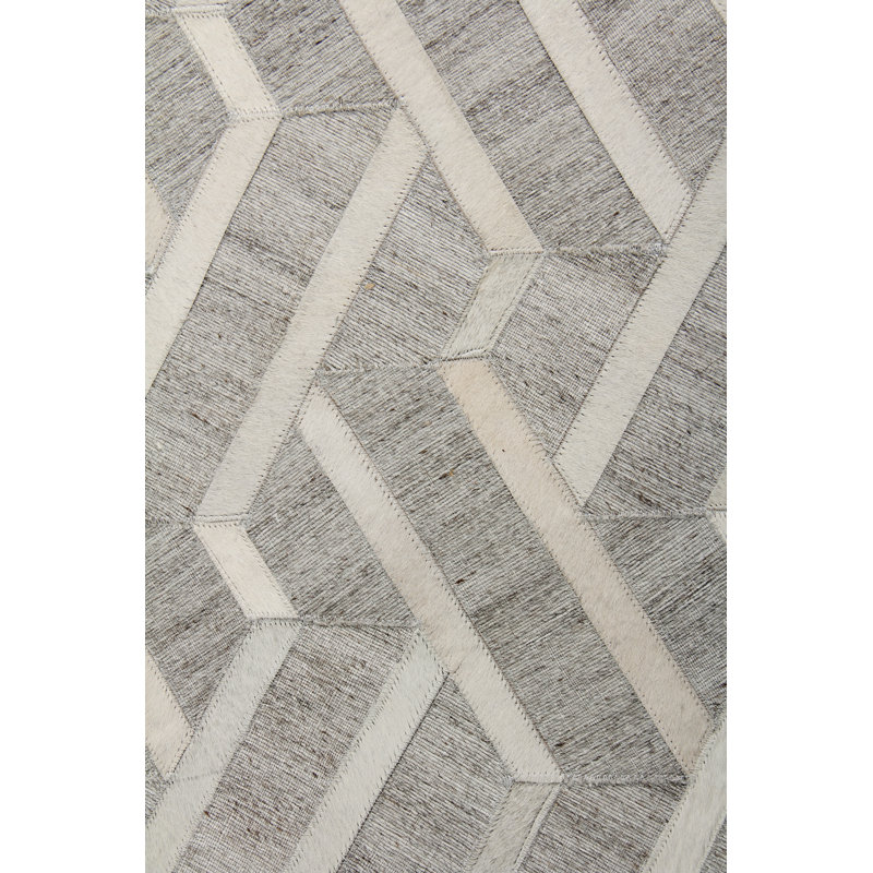 Berlin Cowhide Geometric Area Rug, Rectangle 13'6" x 17'6"