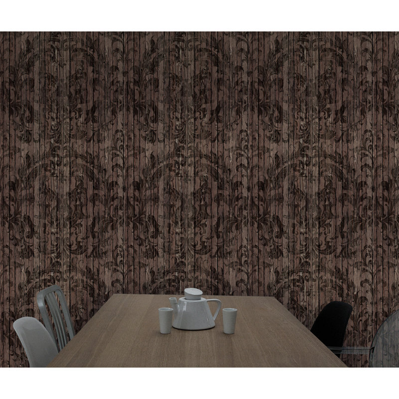 Calabrese 10m x 90cm Matte Paste the Wall Wallpaper Roll, Dark Brown