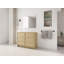 Meuble-lavabo autoportant de 42 pouces avec 2 portes d'armoire à fermeture en douceur, grand espace de rangement pour salles de bain modernes