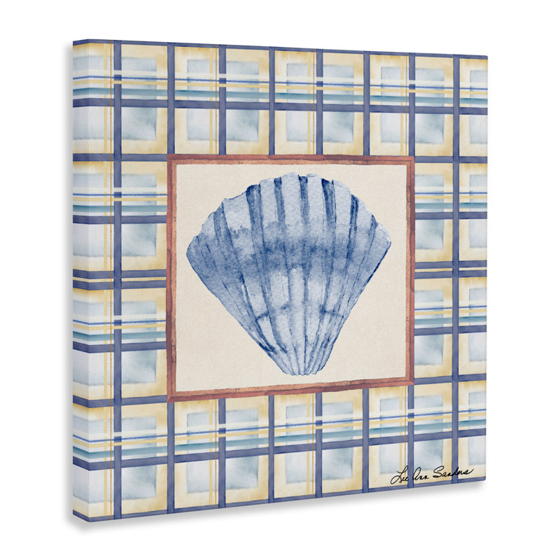 Toile Clam Shell Treasure, design par Lee Ann Sanders, H 17 po x l 17 po
