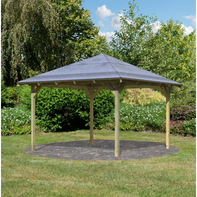 300 cm x 300 cm Pavillon Granada aus Massivholz
