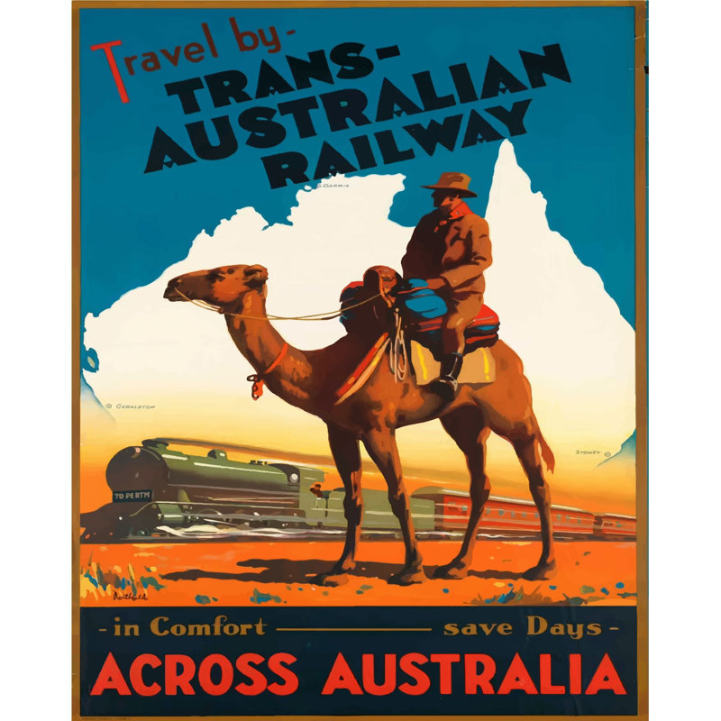 Retro Advertising Trans Australian Railway Sign